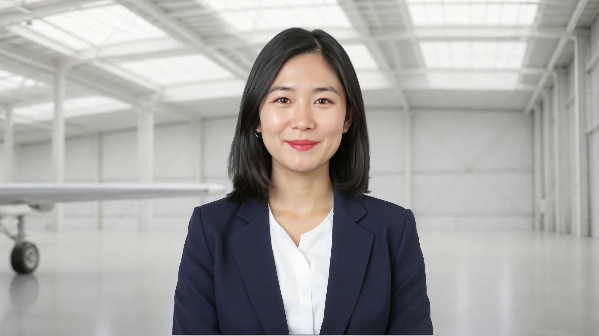 Aviete, the Avia Tech Online Academy guide, standing in an Avia Tech hangar. Select to watch the 46-second introduction.